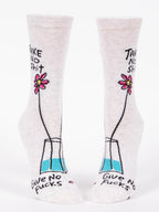 Take No Sh*t Give No F***s Women's Crew Socks