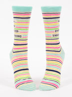 Shhh I'm Overthinking Women's Crew Socks