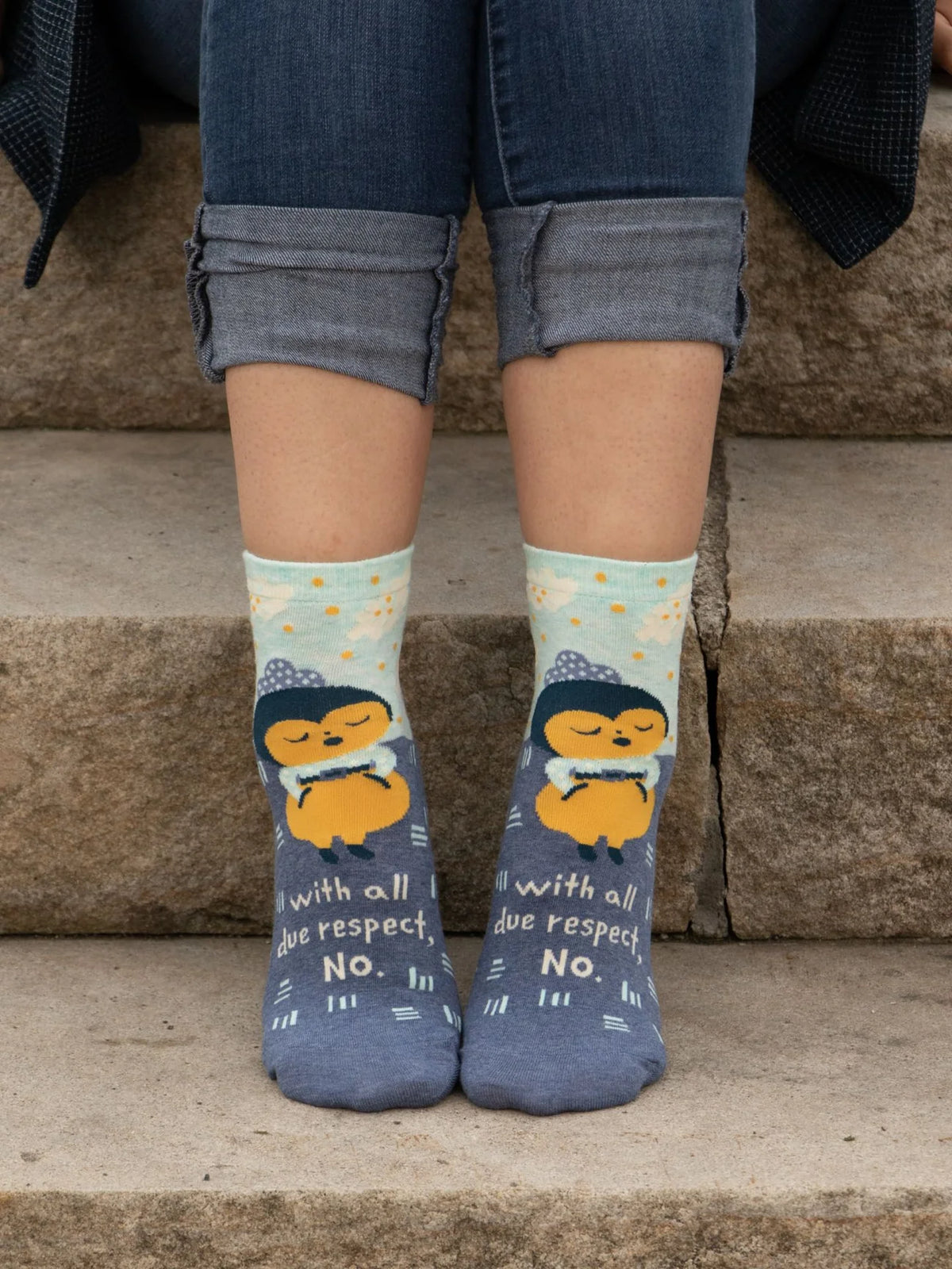 With All Due Respect, No. Women's Ankle Socks