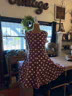 Polka Dot Back Zipper Mini Dress