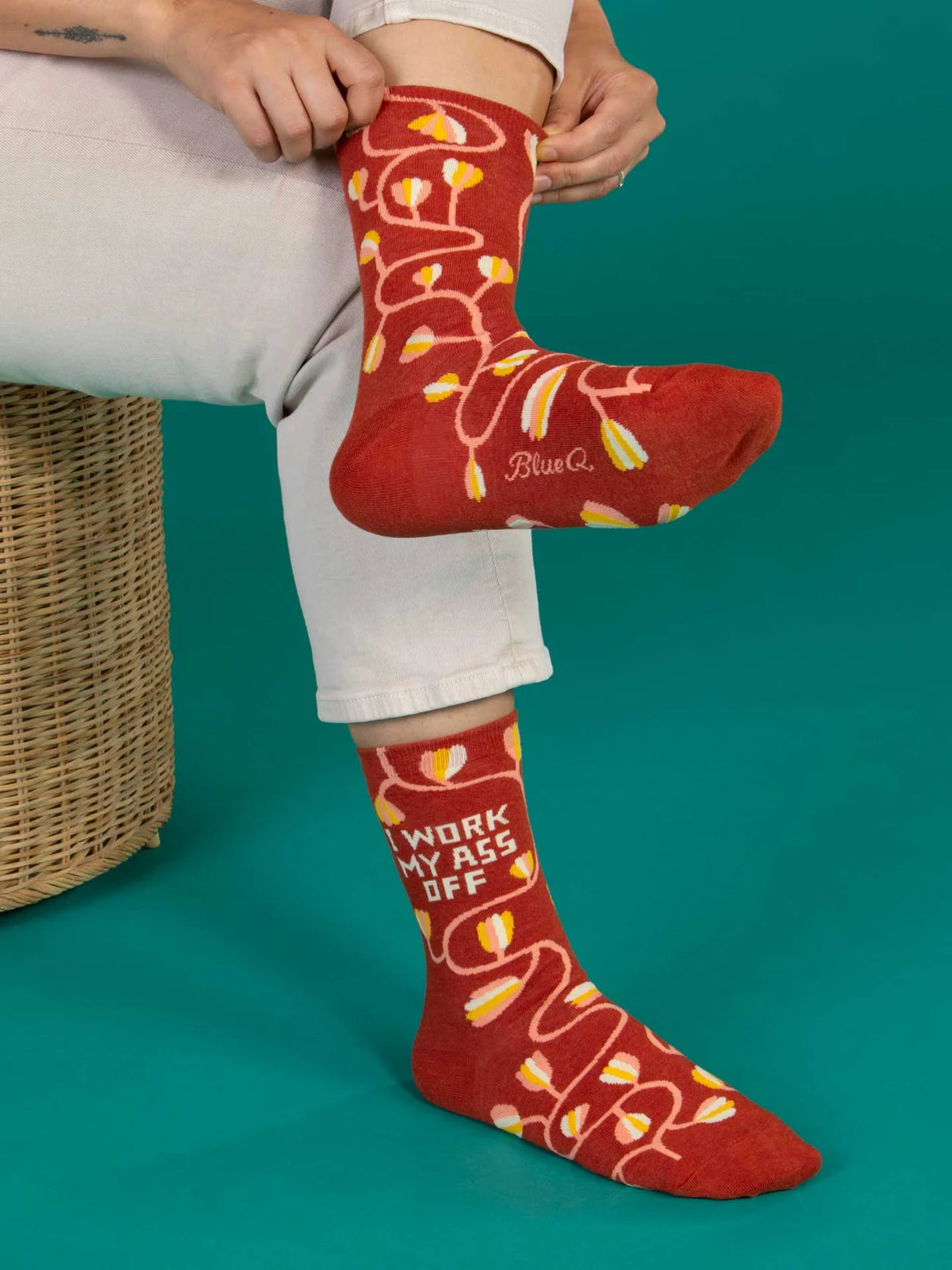 I Work My A** Off Women's Crew Socks