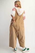Flower Patch Washed Denim Overalls