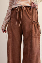 Washed Terry Knit Pants