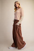 Washed Terry Knit Pants
