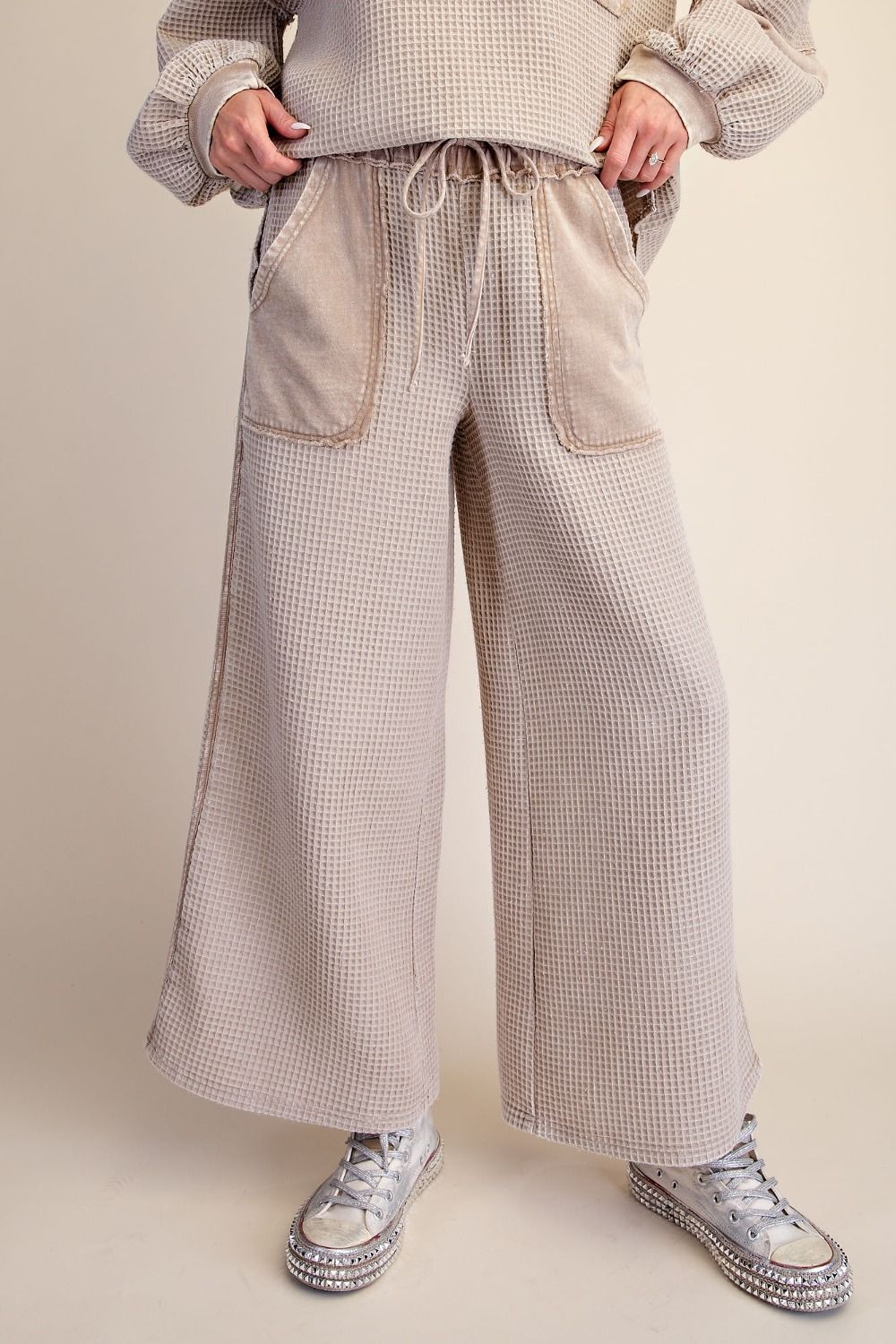 Washed Thermal Knit Pants