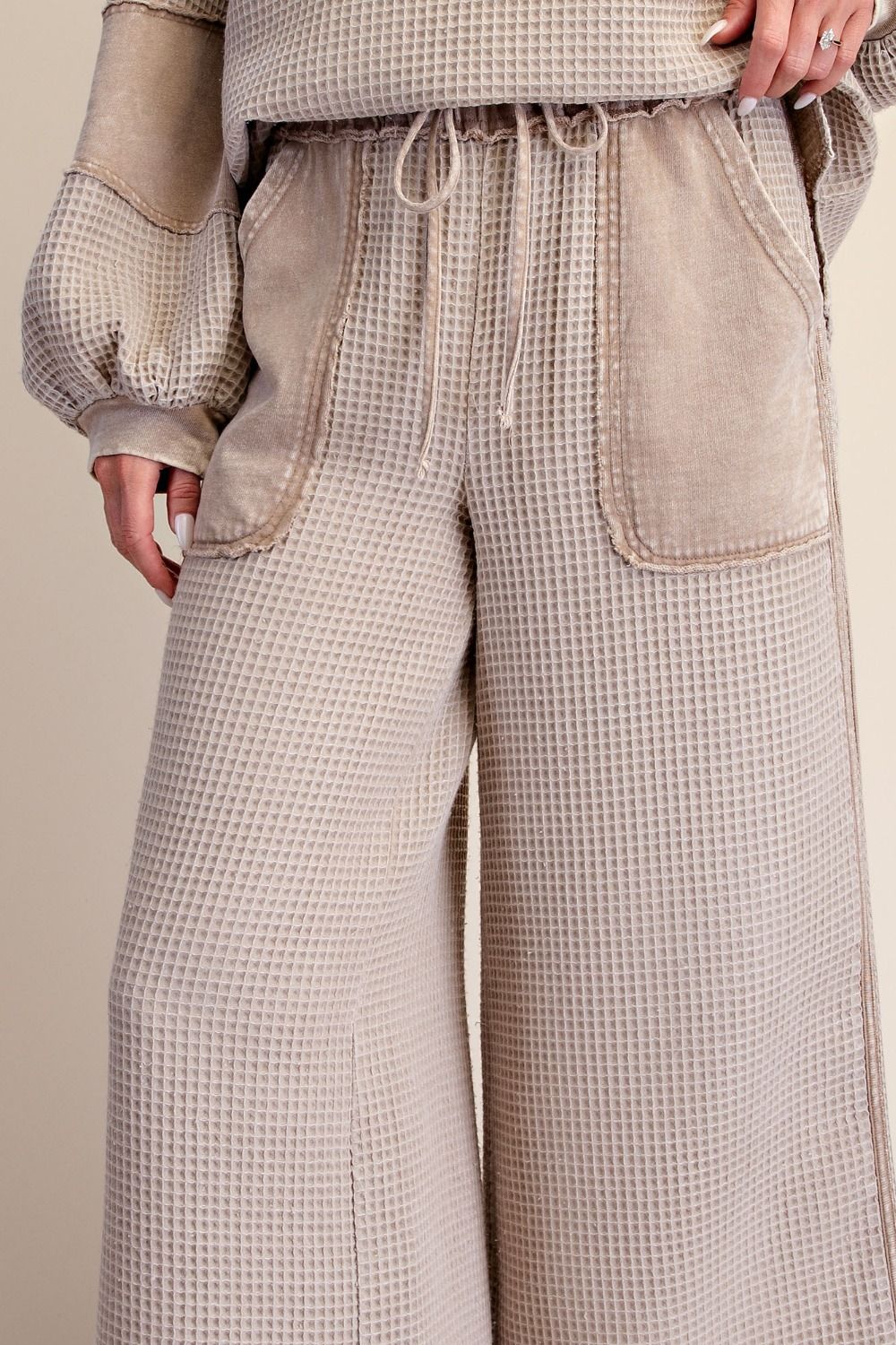 Washed Thermal Knit Pants
