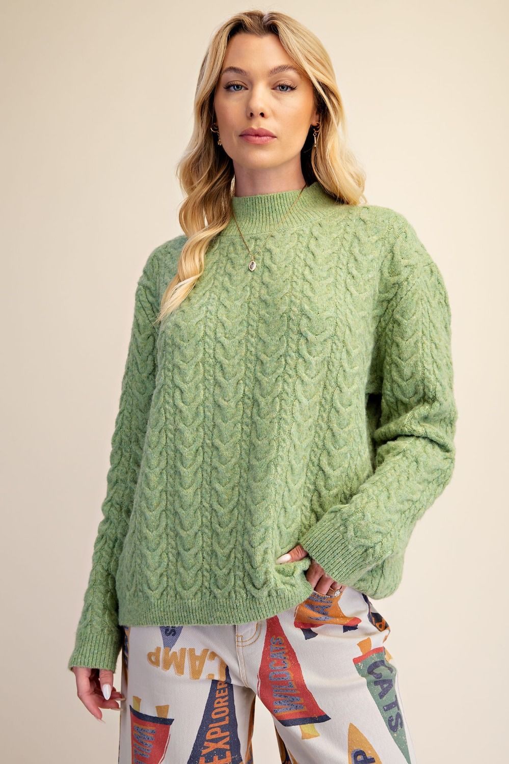 Cable Knit Surplus Back Knitted Sweater