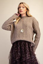 Cable Knit Surplus Back Knitted Sweater