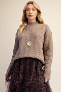 Cable Knit Surplus Back Knitted Sweater