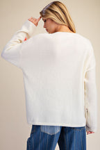 Pom Pom Christmas Tree Knitted Sweater