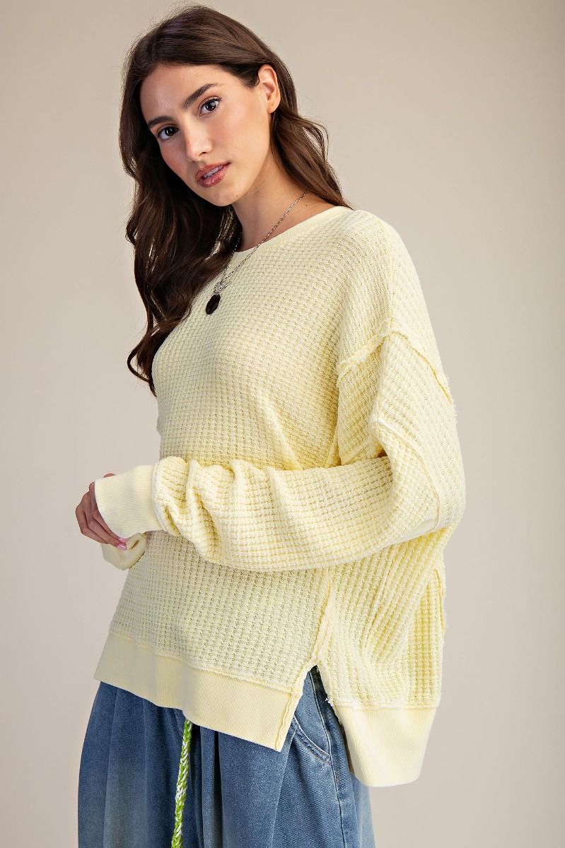 Mineral Washed Thermal Pullover