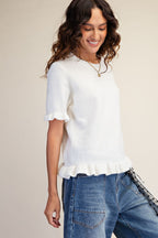 Short Sleeve Knitted Sweater