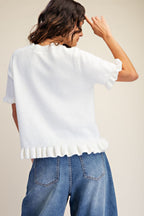 Short Sleeve Knitted Sweater