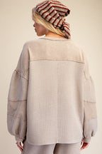 Washed Thermal Knit Pullover