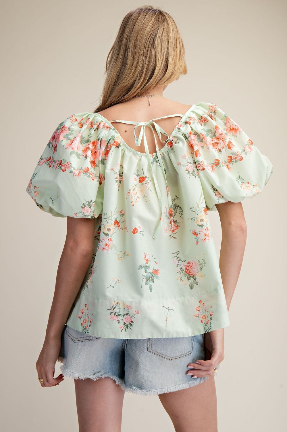 Floral Printed Poplin Top