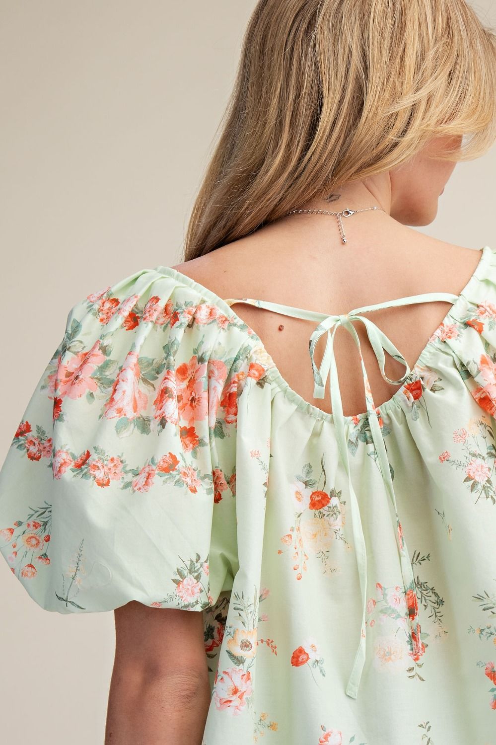 Floral Printed Poplin Top