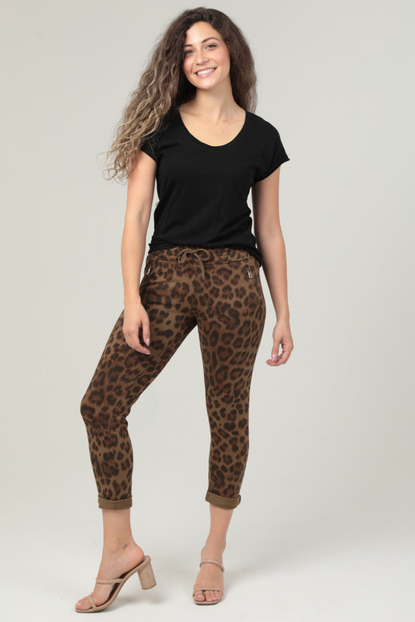 Women's Cheetah Print Jogger Pants