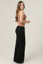 Women's Solid Wide Leg Pants