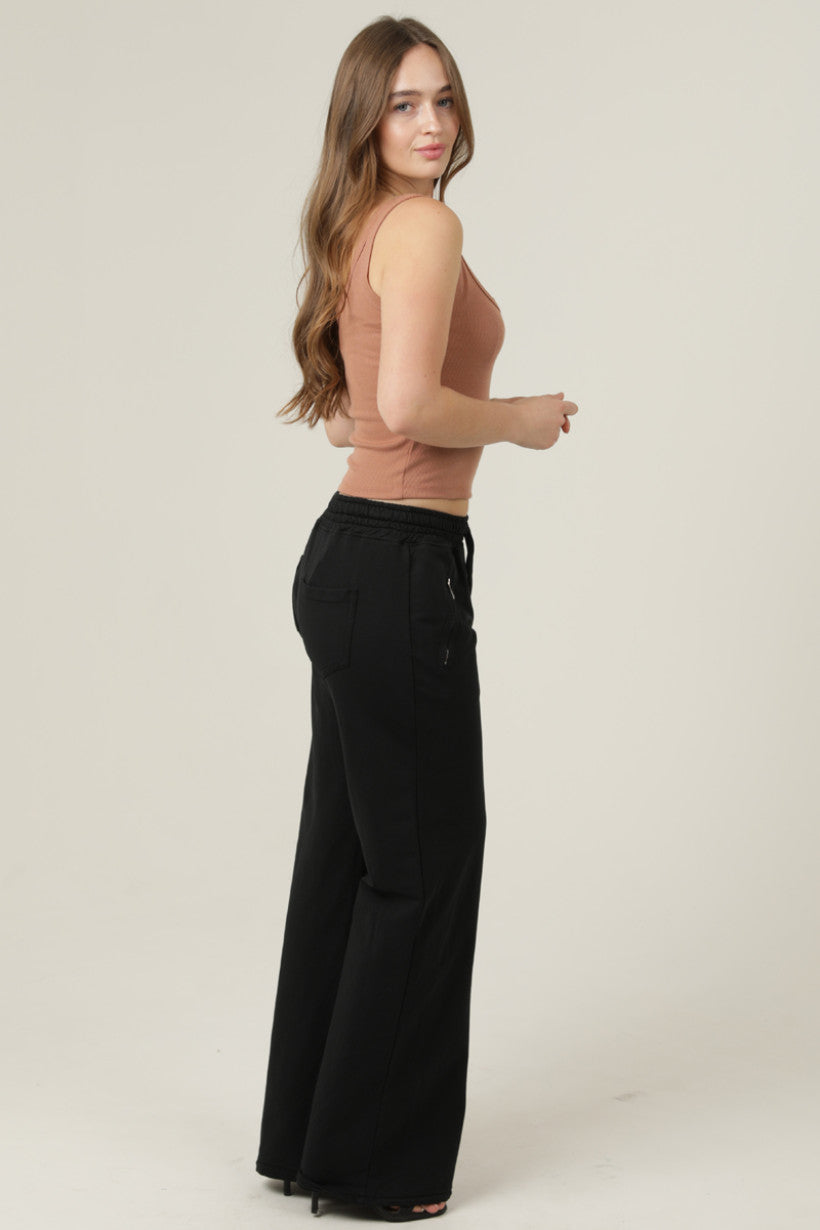 Women's Solid Wide Leg Pants
